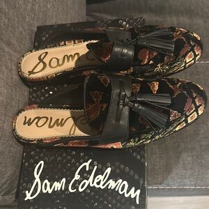 Sam Edelman Tassel Loafers - Black and Multicolor